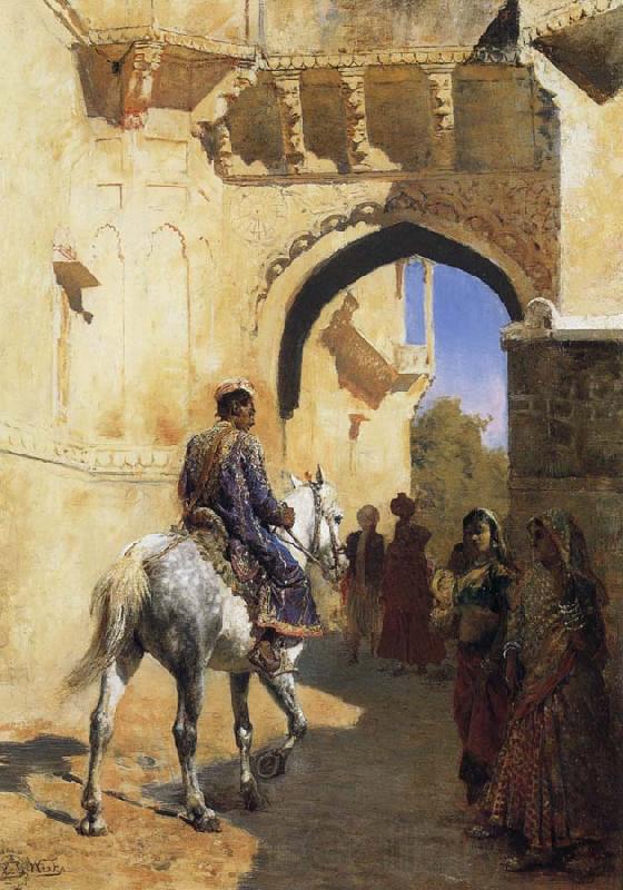 Edwin Lord Weeks A Street SDcene in North West India,Probably Udaipur